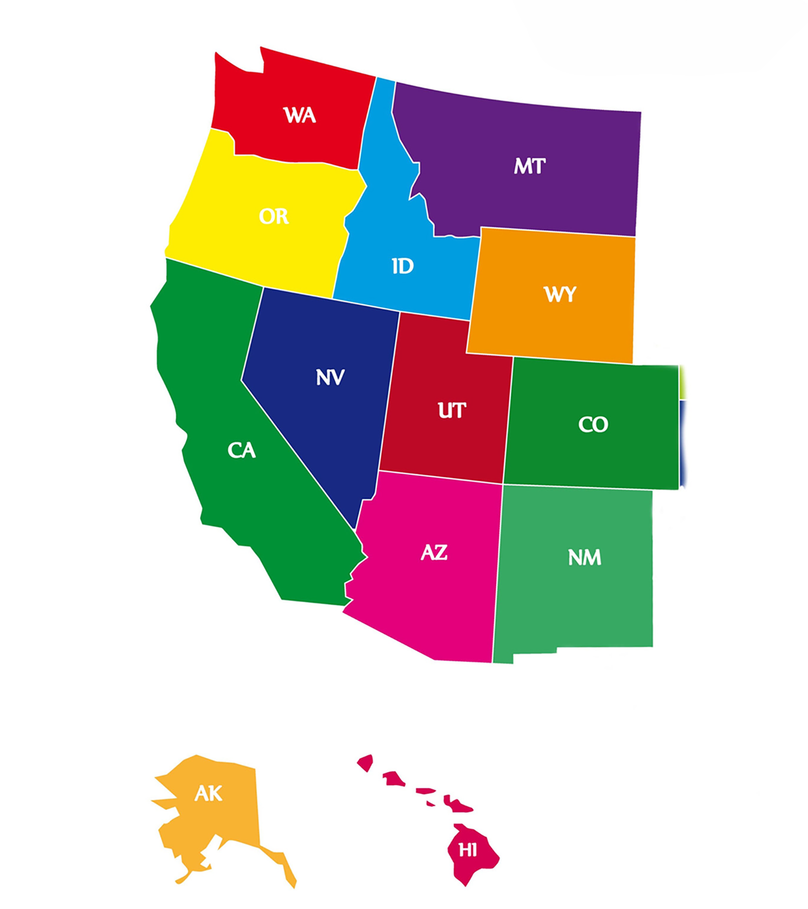 map us region west